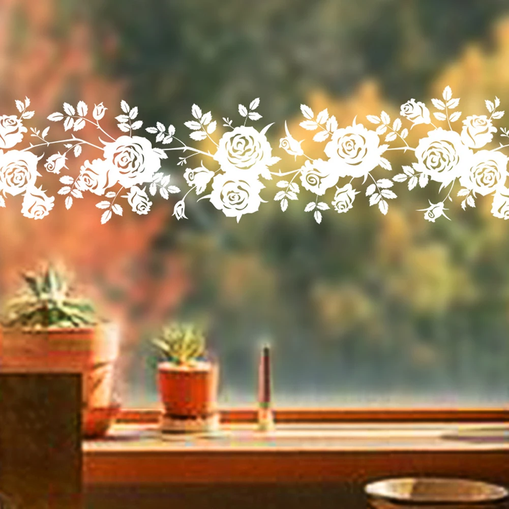 DIY Home Decoration Wall Stickers White Flower Rattan Wall Sticker Electrostatic Glass Sticker Shower Mirror Decal Mural
DIY Home Decoration Wall Stickers White Flower Rattan Wall Sticker Electrostatic Glass Sticker Shower Mirror Decal Mural