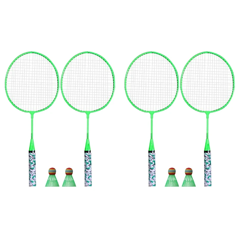 4X Badminton Rackets For Children,Shuttlecocks Racquet Sports Set With 4 Balls For Players Indoor Outdoor Sport Green
4X Badminton Rackets For Children,Shuttlecocks Racquet Sports Set With 4 Balls For Players Indoor Outdoor Sport Green
