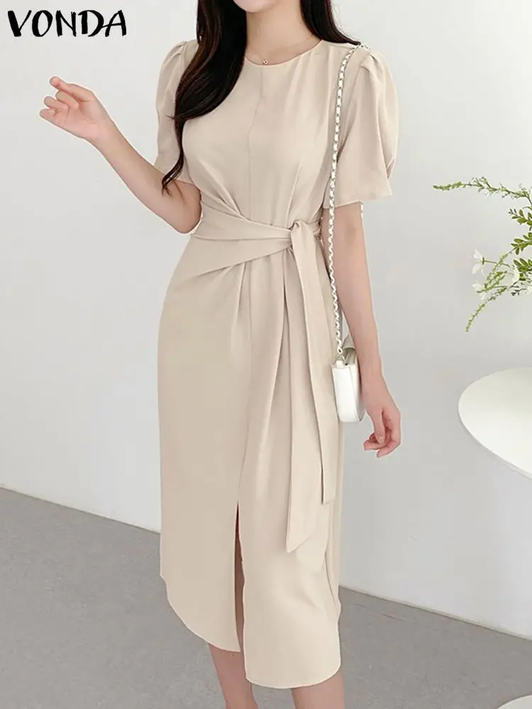 Летнее элегантное платье VONDA для женщин, длинное женское платье 2023, модное повседневное однотонное плиссированное платье с коротким рукаво...
Летнее элегантное платье VONDA для женщин, длинное женское платье 2023, модное повседневное однотонное плиссированное платье с коротким рукаво...