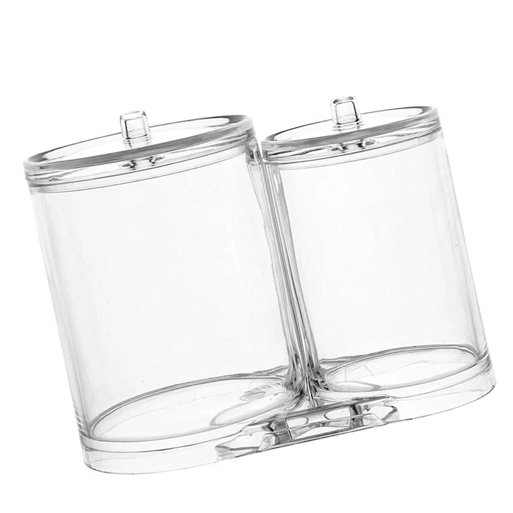 2 Slots Cosmetics Storage Box Makeup Organizer Bathroom Jar Cotton Swab Cotton Pad Jewelry Round Box Storage Container
2 Slots Cosmetics Storage Box Makeup Organizer Bathroom Jar Cotton Swab Cotton Pad Jewelry Round Box Storage Container
