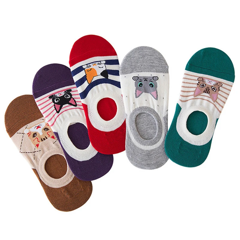Spring and Summer New Cotton Cartoon Boat Socks Animal Cat Head Female Invisible Socks Non-slip Silicone Short Socks
Spring and Summer New Cotton Cartoon Boat Socks Animal Cat Head Female Invisible Socks Non-slip Silicone Short Socks