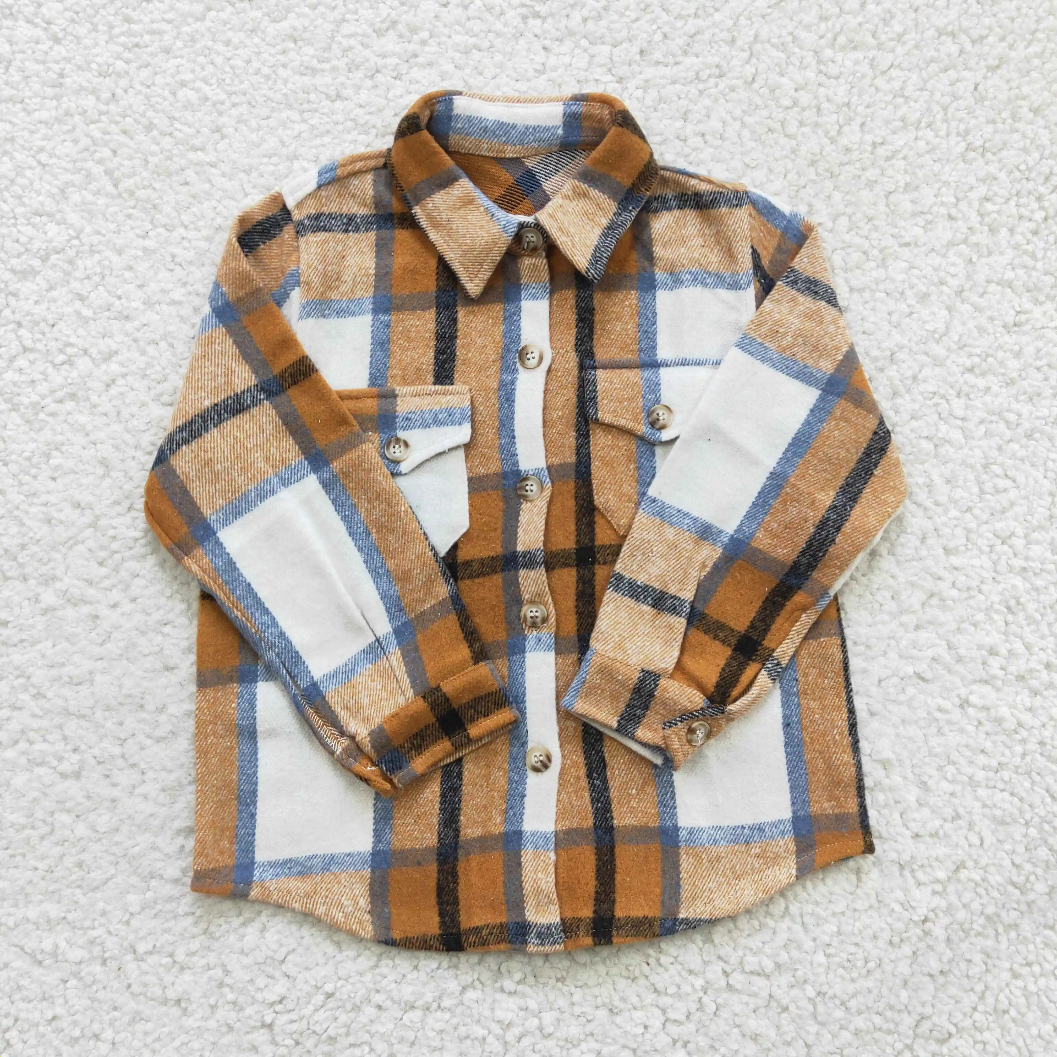 Wholesale New Fashion Boys Girls Universal Brown Plaid Flannel Pocket T-Shirt Tops Fall Winter Clothes
Wholesale New Fashion Boys Girls Universal Brown Plaid Flannel Pocket T-Shirt Tops Fall Winter Clothes