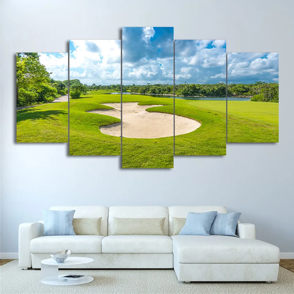 Landscape Golf Course Modern 5Pcs Wall Art Canvas HD Posters Painting for Living Room Bedroom Home Decor Pictures Decorations
Landscape Golf Course Modern 5Pcs Wall Art Canvas HD Posters Painting for Living Room Bedroom Home Decor Pictures Decorations
