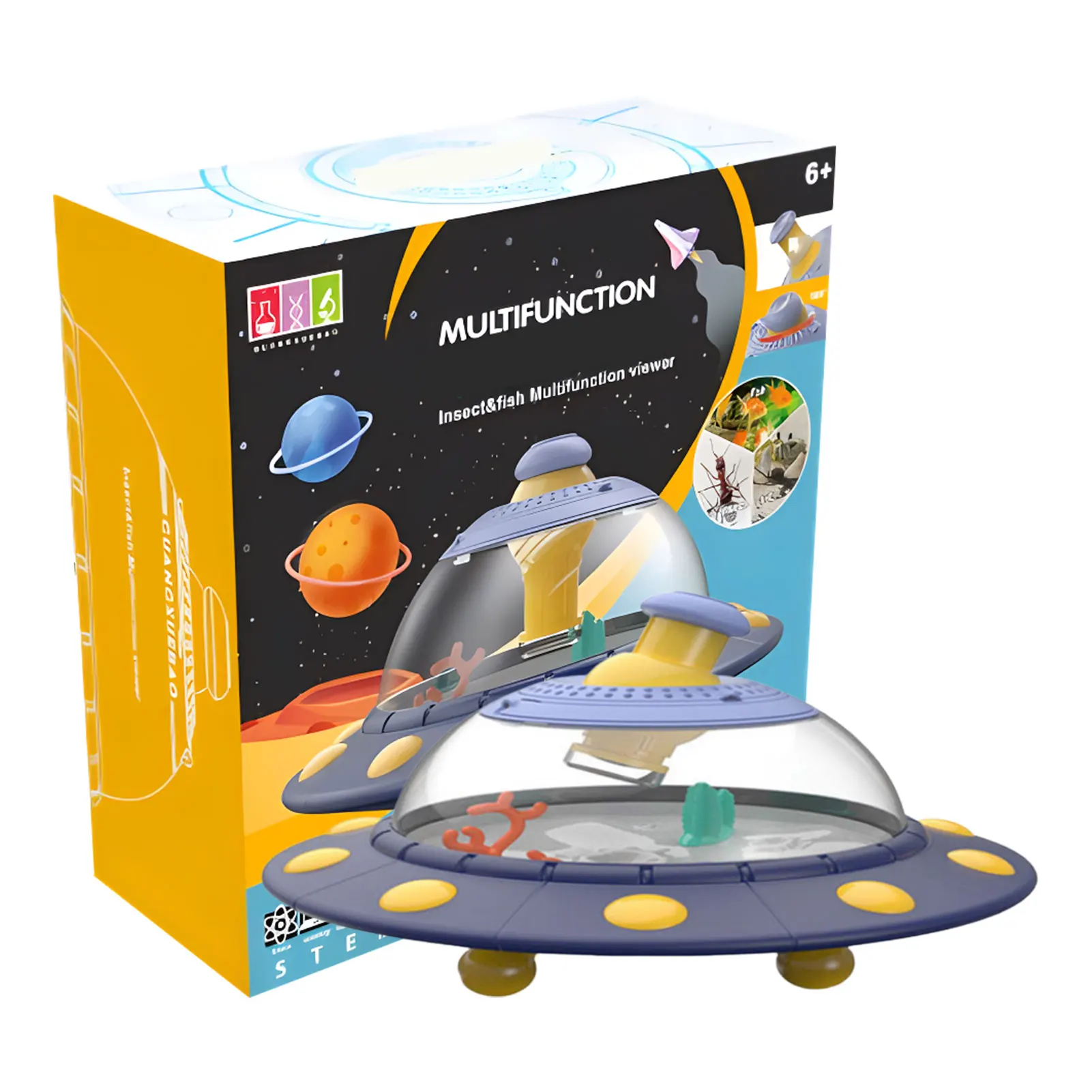 Insect Magnifier Toy Critter Catcher For Kids UFO Insect Cage With Concealed Handle Clear Close Look For Early Education
Insect Magnifier Toy Critter Catcher For Kids UFO Insect Cage With Concealed Handle Clear Close Look For Early Education