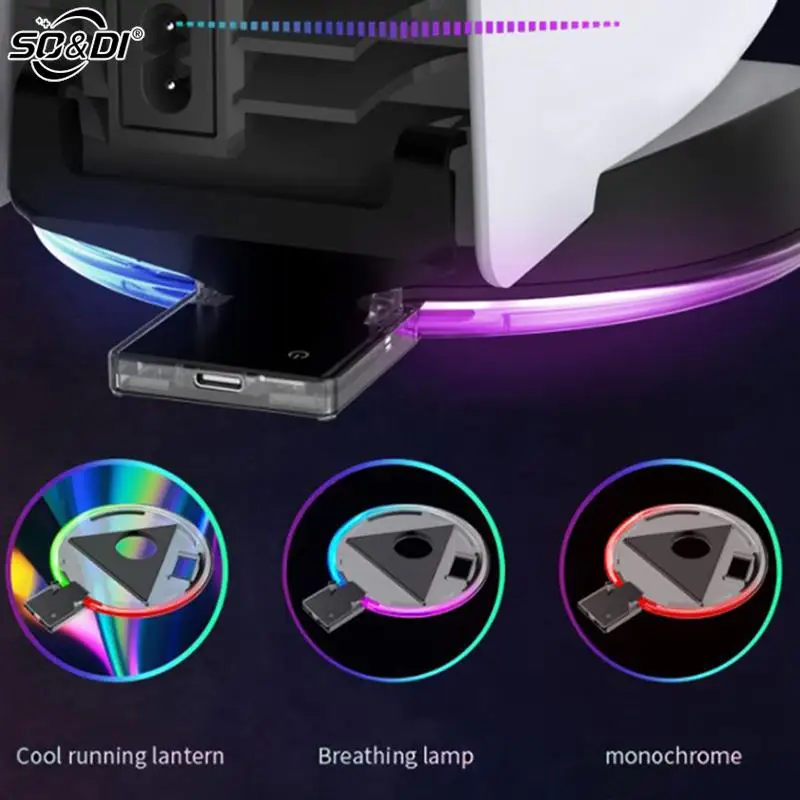 For PS5 Host RGB Base LED Atmosphere Light Stand Vertical Horizontal Station Holder for PlayStation 5 Console Game Accessorie
For PS5 Host RGB Base LED Atmosphere Light Stand Vertical Horizontal Station Holder for PlayStation 5 Console Game Accessorie