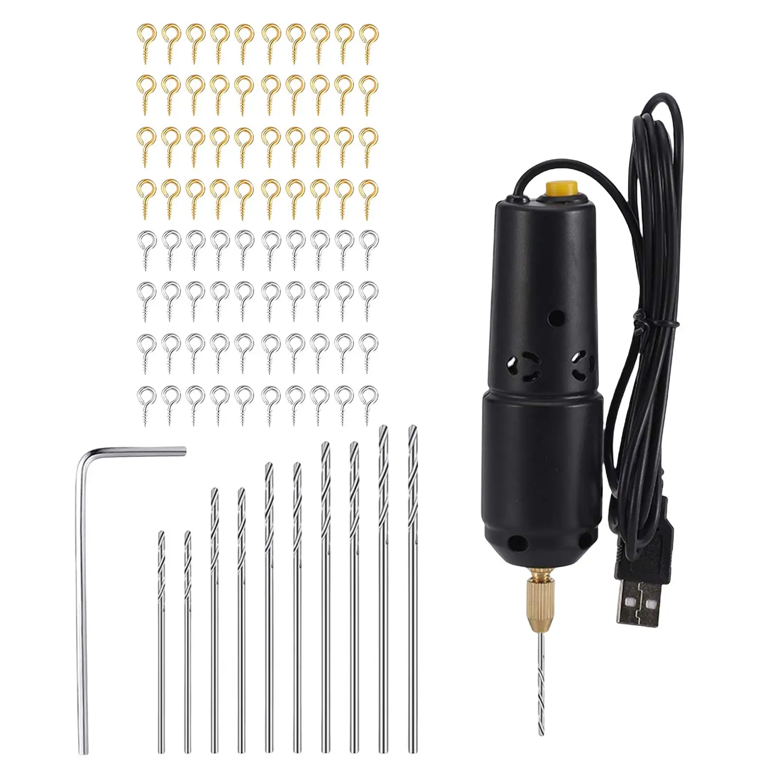 Mini Electric Drill with Drill Bits Woodworking Tools USB Drill for Polymer Keychains Making Wood
Mini Electric Drill with Drill Bits Woodworking Tools USB Drill for Polymer Keychains Making Wood