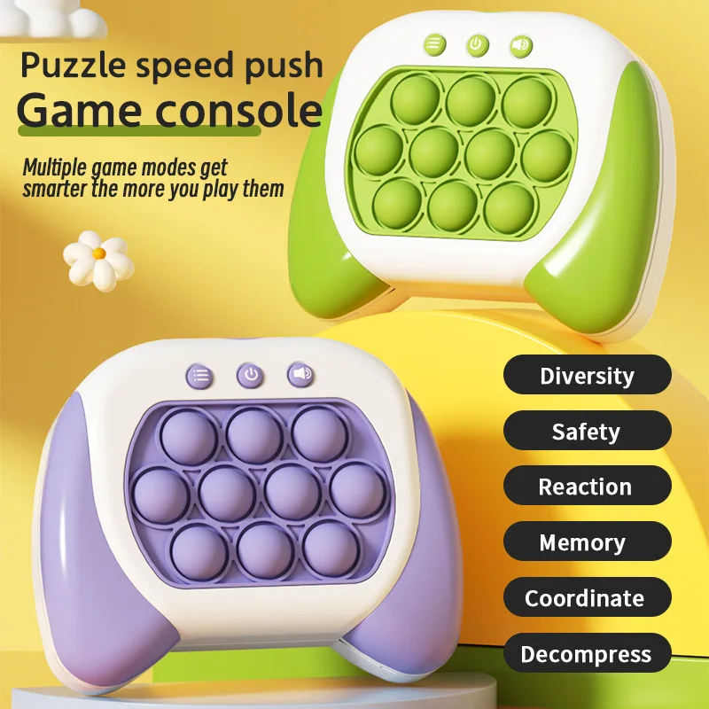 Quick Push Game Console Machine Whack A Mole Thinking Logic Focus Educational Puzzle Ball Stress Relief Christmas Toys for Kids
Quick Push Game Console Machine Whack A Mole Thinking Logic Focus Educational Puzzle Ball Stress Relief Christmas Toys for Kids