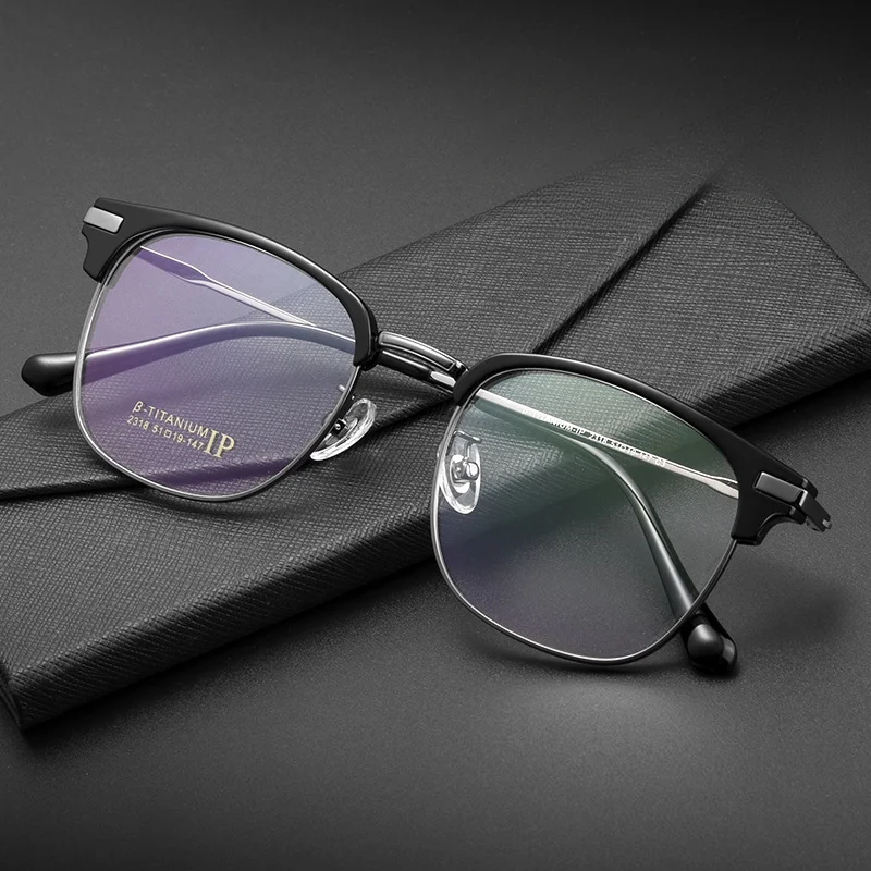Pure Titanium Glasses Frame Men Business Full-Frame Retro Eyeglasses Ultra-Light
Pure Titanium Glasses Frame Men Business Full-Frame Retro Eyeglasses Ultra-Light