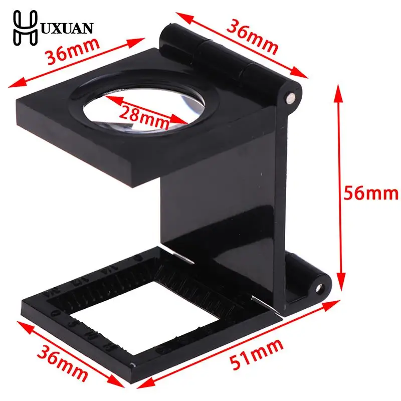 8X 22mm Microscope Folding Magnifier Stand Loupe With Scale For Textile Optical Foldable Magnifying Glass Tool
8X 22mm Microscope Folding Magnifier Stand Loupe With Scale For Textile Optical Foldable Magnifying Glass Tool