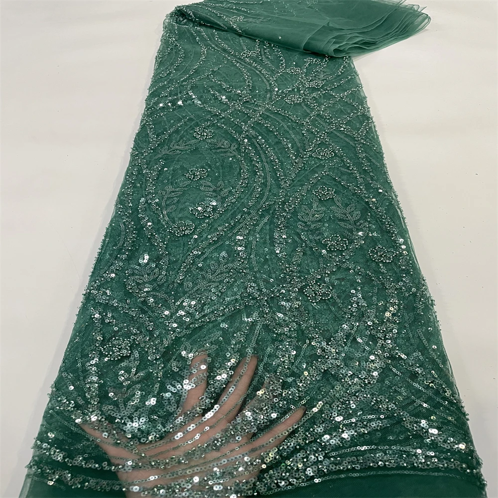 Heavy Handmade Beaded Lace Fabric Bridal Luxury Quality Wedding Fabrics French Nigerian Sequins Beads Embroidered on Tulle 5yrds
Heavy Handmade Beaded Lace Fabric Bridal Luxury Quality Wedding Fabrics French Nigerian Sequins Beads Embroidered on Tulle 5yrds