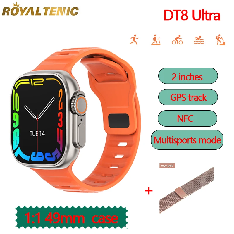 Смарт-часы DT8 Ultra Series 8, NFC, 8 GPS треков, 1:1, 49 мм, 2,0 дюйма, IP68, водонепроницаемые, Bluetooth, с функцией звонка, с датчиком температуры тела, мужские Сма...
Смарт-часы DT8 Ultra Series 8, NFC, 8 GPS треков, 1:1, 49 мм, 2,0 дюйма, IP68, водонепроницаемые, Bluetooth, с функцией звонка, с датчиком температуры тела, мужские Сма...
