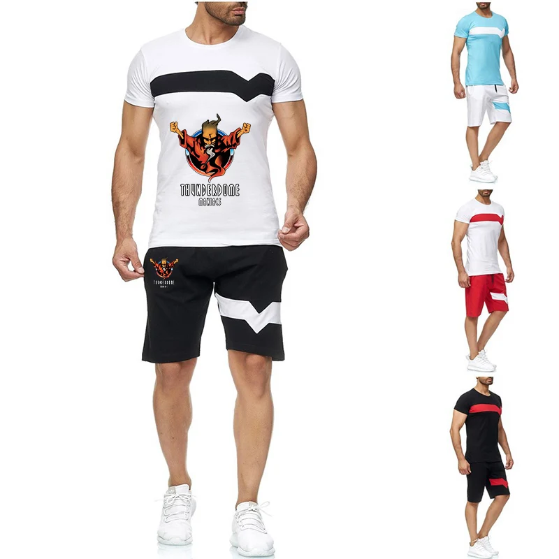 2022 New Men's Sports Suit Summer Thunderdome Print Patchwork Sleeve Shorts High Street Fashionista Casual T-Shirt
2022 New Men's Sports Suit Summer Thunderdome Print Patchwork Sleeve Shorts High Street Fashionista Casual T-Shirt
