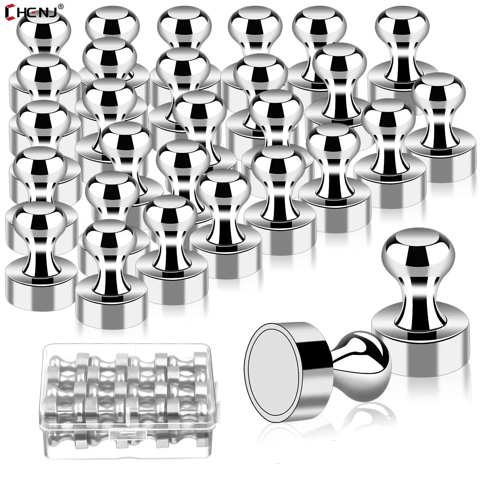 32Pcs Super Strong Magnetic Pushpins Sucker Thumbtack Durable Steel Magnet Push Pin for Refrigerator Whiteboard
32Pcs Super Strong Magnetic Pushpins Sucker Thumbtack Durable Steel Magnet Push Pin for Refrigerator Whiteboard