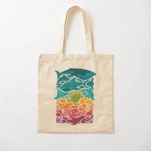 Aquatic Spectrum Cotton Canvas Bag Tote Ladies Women Casual Designer Fabric Fashion Reusable Shoulder Bag Foldable Travel
Aquatic Spectrum Cotton Canvas Bag Tote Ladies Women Casual Designer Fabric Fashion Reusable Shoulder Bag Foldable Travel