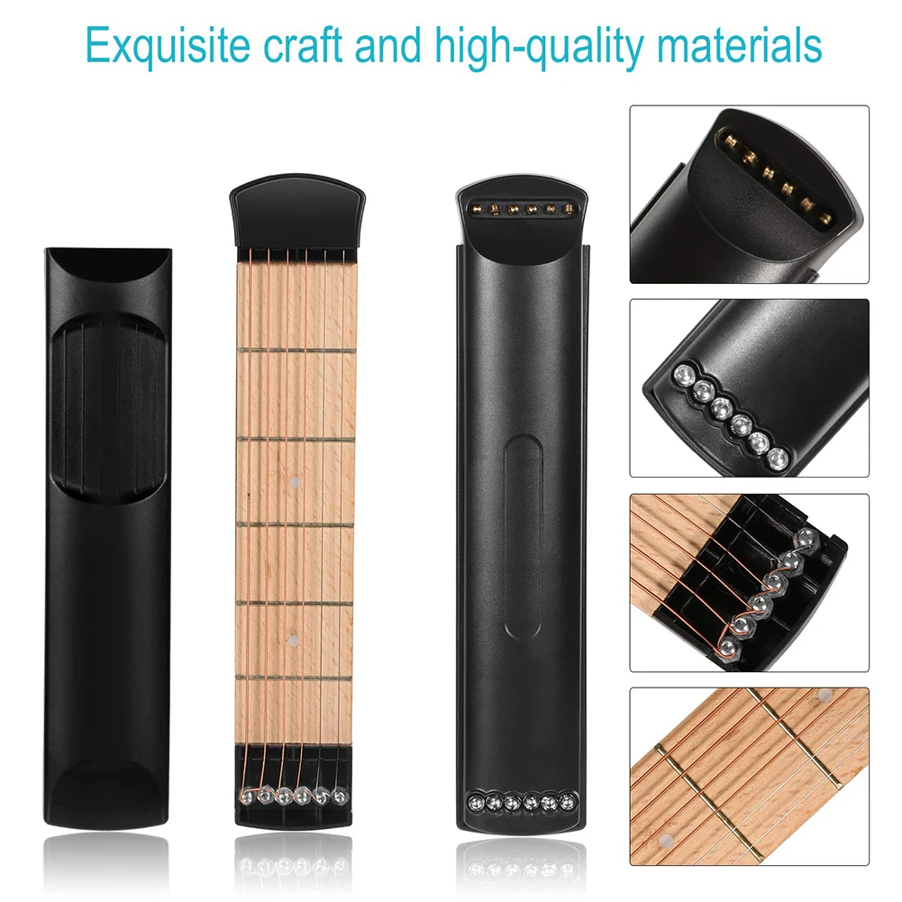 6 String 6 Fret Pocket Guitar Practice Neck Portable Guitar Chord Practice Tool For Beginner Guitar Parts Accessories
6 String 6 Fret Pocket Guitar Practice Neck Portable Guitar Chord Practice Tool For Beginner Guitar Parts Accessories