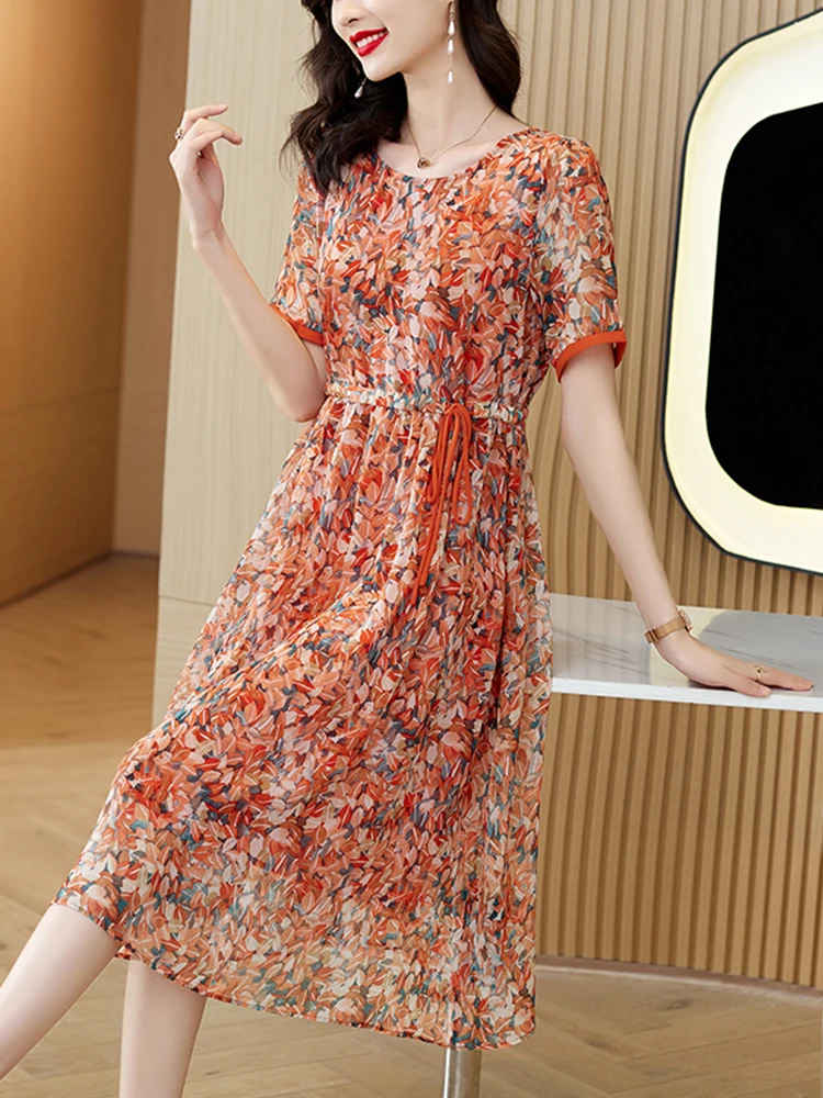 Women Midi Elegant Prom Silk Beach Dress 2023 New Summer Tunics Casual Boho O-Collar Korean Fashion Vintage Evening Floral Dress
Women Midi Elegant Prom Silk Beach Dress 2023 New Summer Tunics Casual Boho O-Collar Korean Fashion Vintage Evening Floral Dress