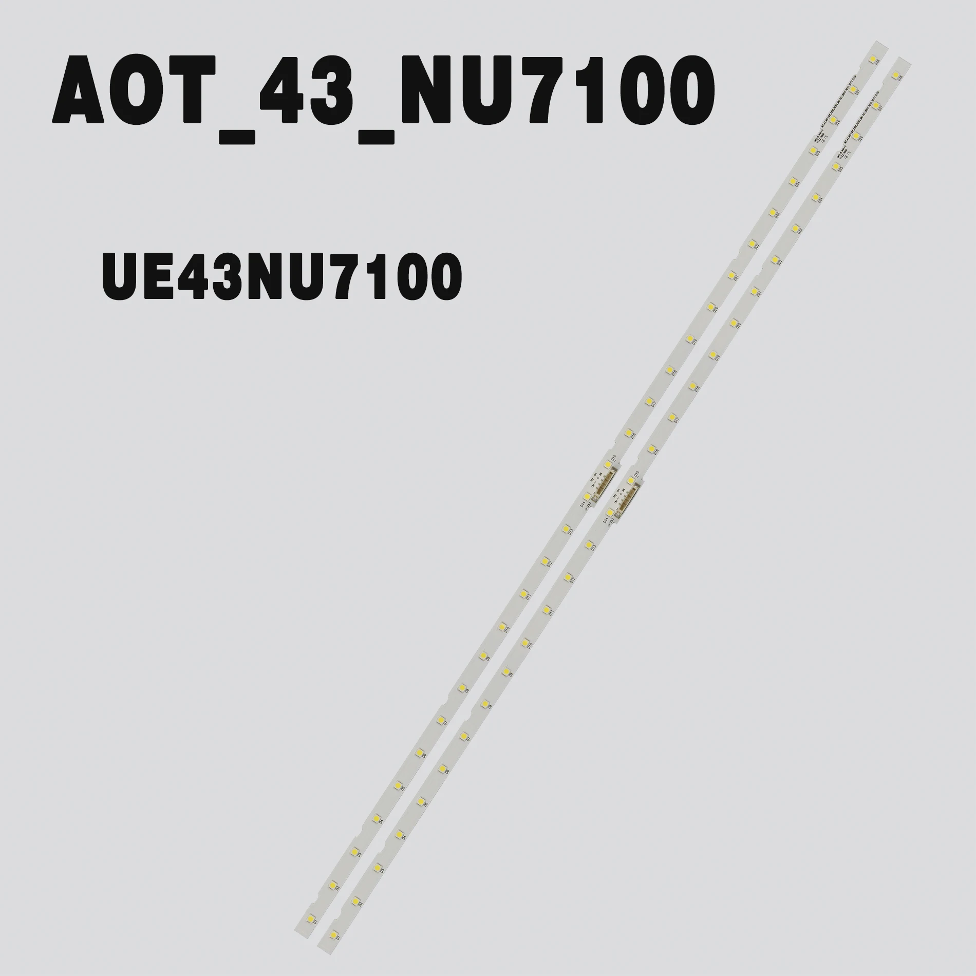 

5/10/50/75kits New LED Backlight Strip for Samsung 43 "TV UE43NU7100U AOT 43 NU7100F 2X28 3030C BN44-00947A