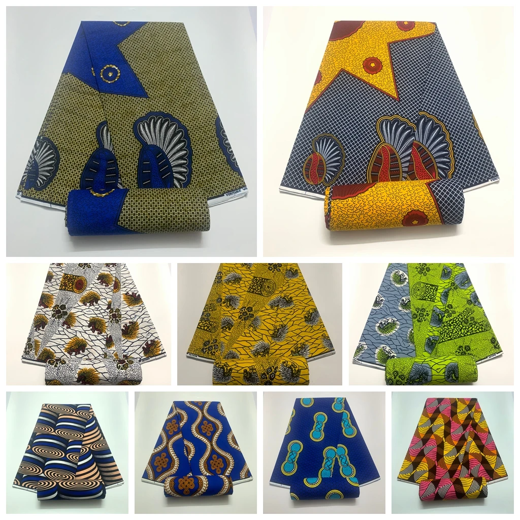 New Hot Sale African Ghana Tissue Wax Fabric Cotton Material Nigerian Ankara Block Prints Wax Batik High Quality Sewing Cloth
New Hot Sale African Ghana Tissue Wax Fabric Cotton Material Nigerian Ankara Block Prints Wax Batik High Quality Sewing Cloth