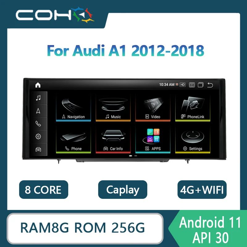 12.3" Qualcomm 8+256G Android 11 Car Multimedia For Audi A1 2012-2018 Auto Radio GPS Stereo Video CarPlay Screen Head Unit 4G
12.3" Qualcomm 8+256G Android 11 Car Multimedia For Audi A1 2012-2018 Auto Radio GPS Stereo Video CarPlay Screen Head Unit 4G