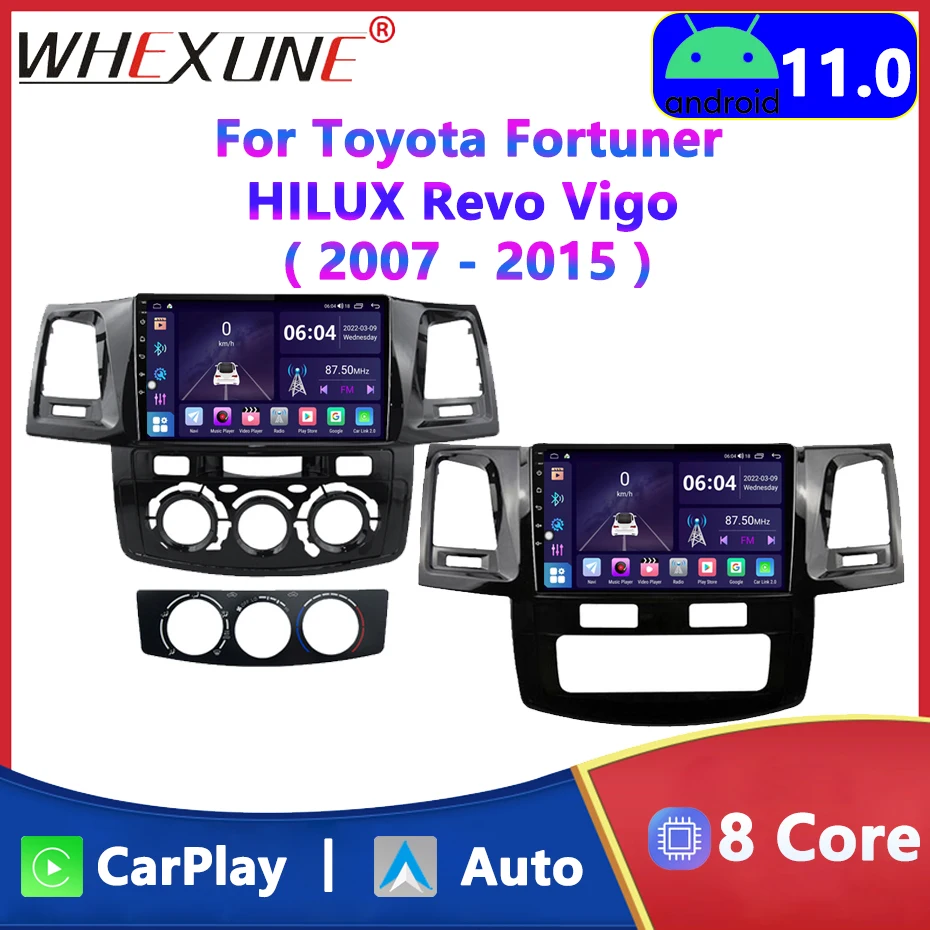 

Автомагнитола 2 Din, 4G, Android 11,0, автомобильный мультимедийный плеер, Wi-Fi, Carplay, GPS-навигация для Toyota Fortuner, HILUX, Revo, Vigo 2007-2015