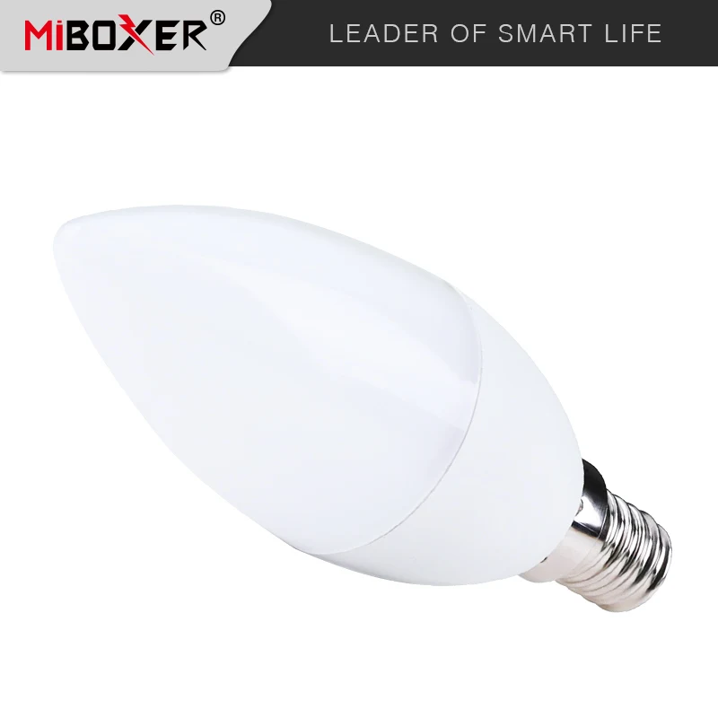 

Miboxer 4W LED Candle Light E14 Spotlight RGB+CCT Lamp Daul White for Bedroom Room decoration AC100~240V 2.4G Remote control
