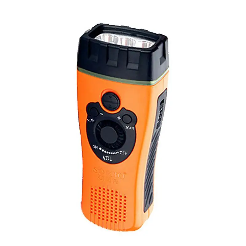 

Портативный радиоприемник с ручным управлением, устройство для выживания с FM радио, фонарики, внешний аккумулятор, зарядное устройство для смартфона, ручной запуск