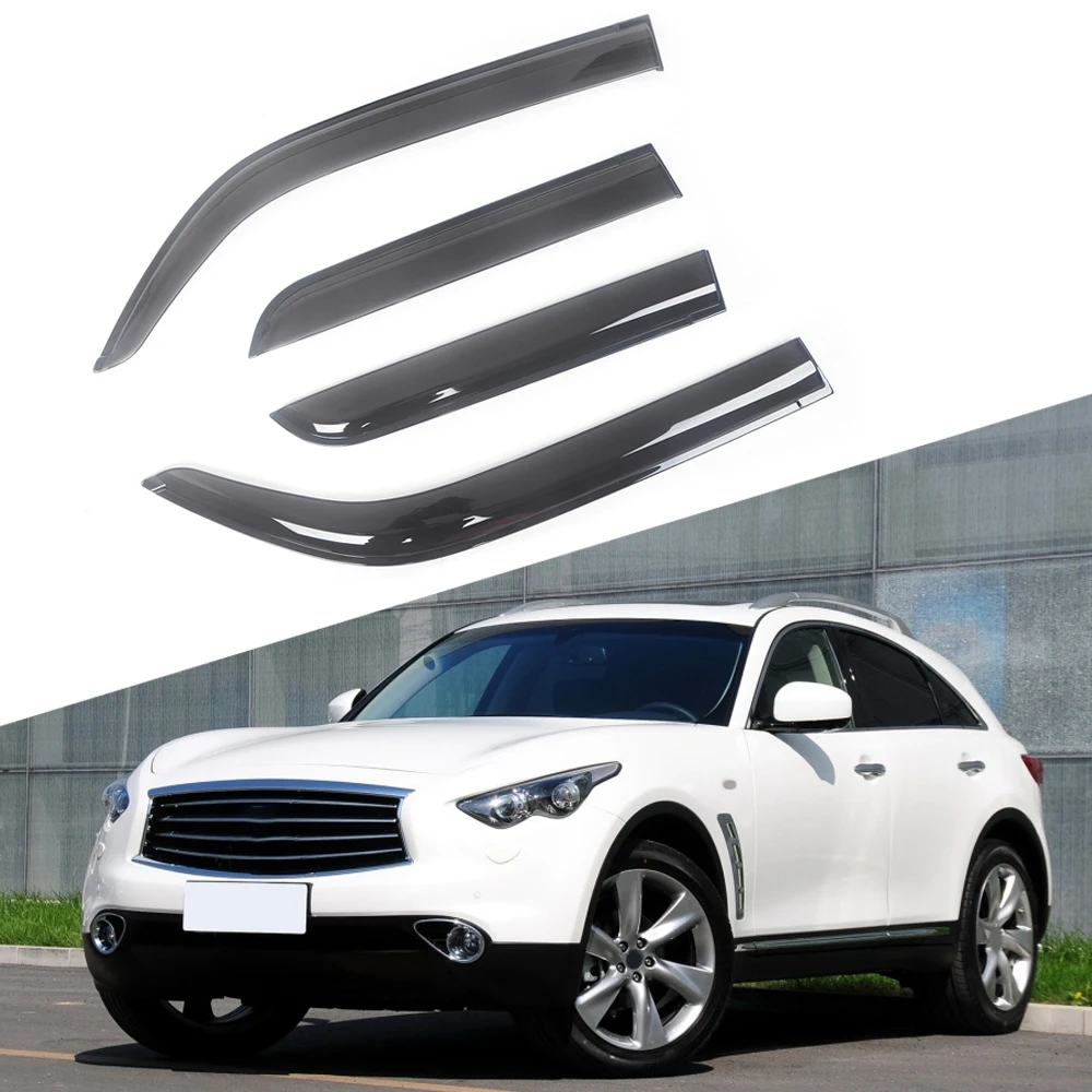 For Infiniti FX35 FX37 FX50 2009-2016 Black Tinted Car Side Window Visor Guard Vent Awnings Shelters Rain Guard Door Ventvisor
For Infiniti FX35 FX37 FX50 2009-2016 Black Tinted Car Side Window Visor Guard Vent Awnings Shelters Rain Guard Door Ventvisor