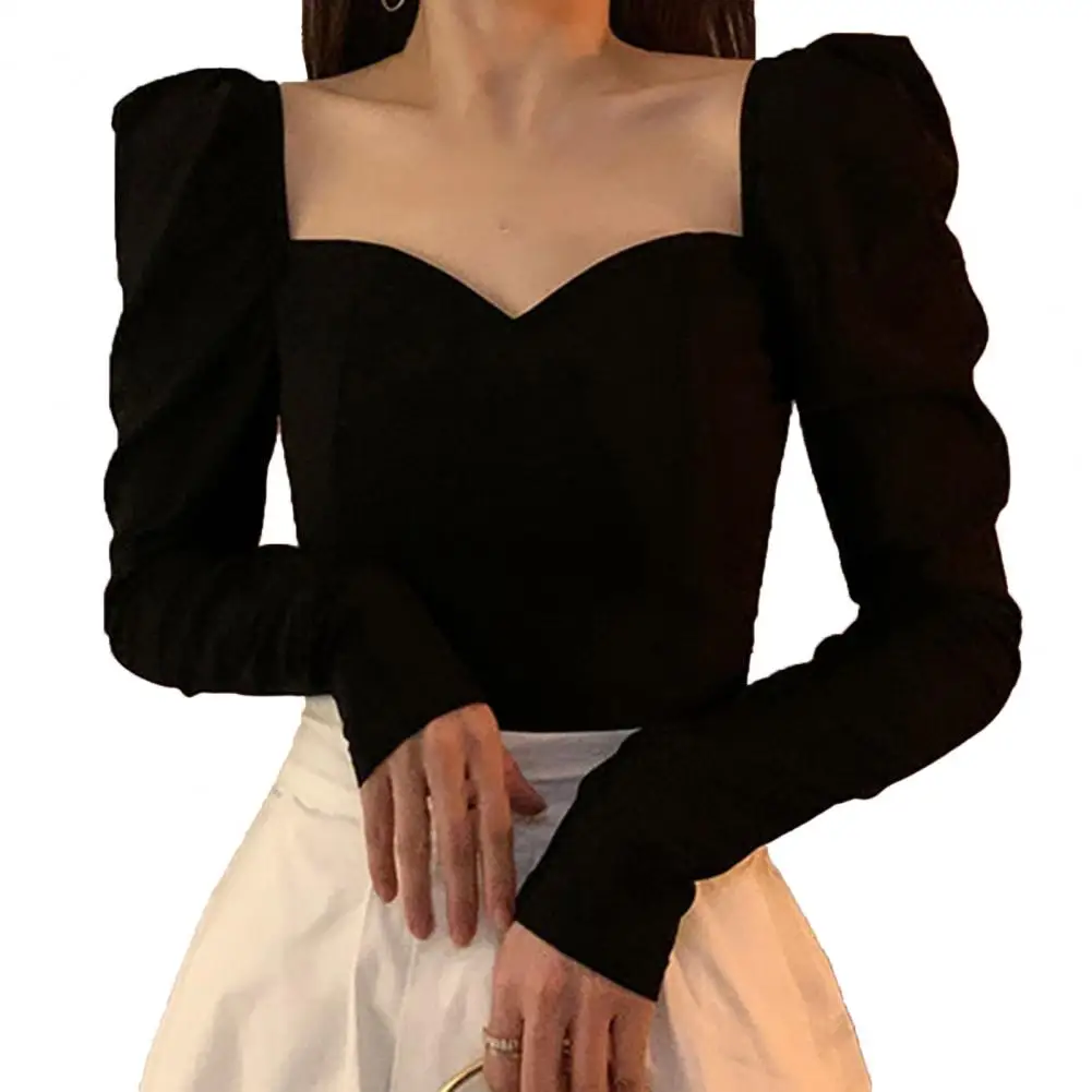 Puff Long Sleeve Chic Female Autumn Casual Skinny Cropped Top Soft Texture Bodycon Blouse Elastic Female Clothes
Puff Long Sleeve Chic Female Autumn Casual Skinny Cropped Top Soft Texture Bodycon Blouse Elastic Female Clothes