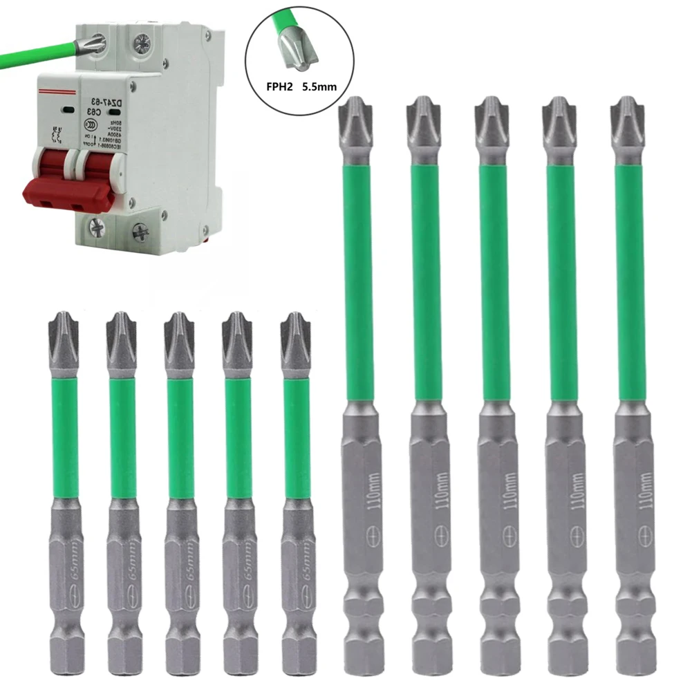 1/2/5/6pcs 65 110mm Magnetic Special Slotted Cross Screwdriver Bit For Electrician FPH2 Screwdriver For Socket Switch Power Tool
1/2/5/6pcs 65 110mm Magnetic Special Slotted Cross Screwdriver Bit For Electrician FPH2 Screwdriver For Socket Switch Power Tool