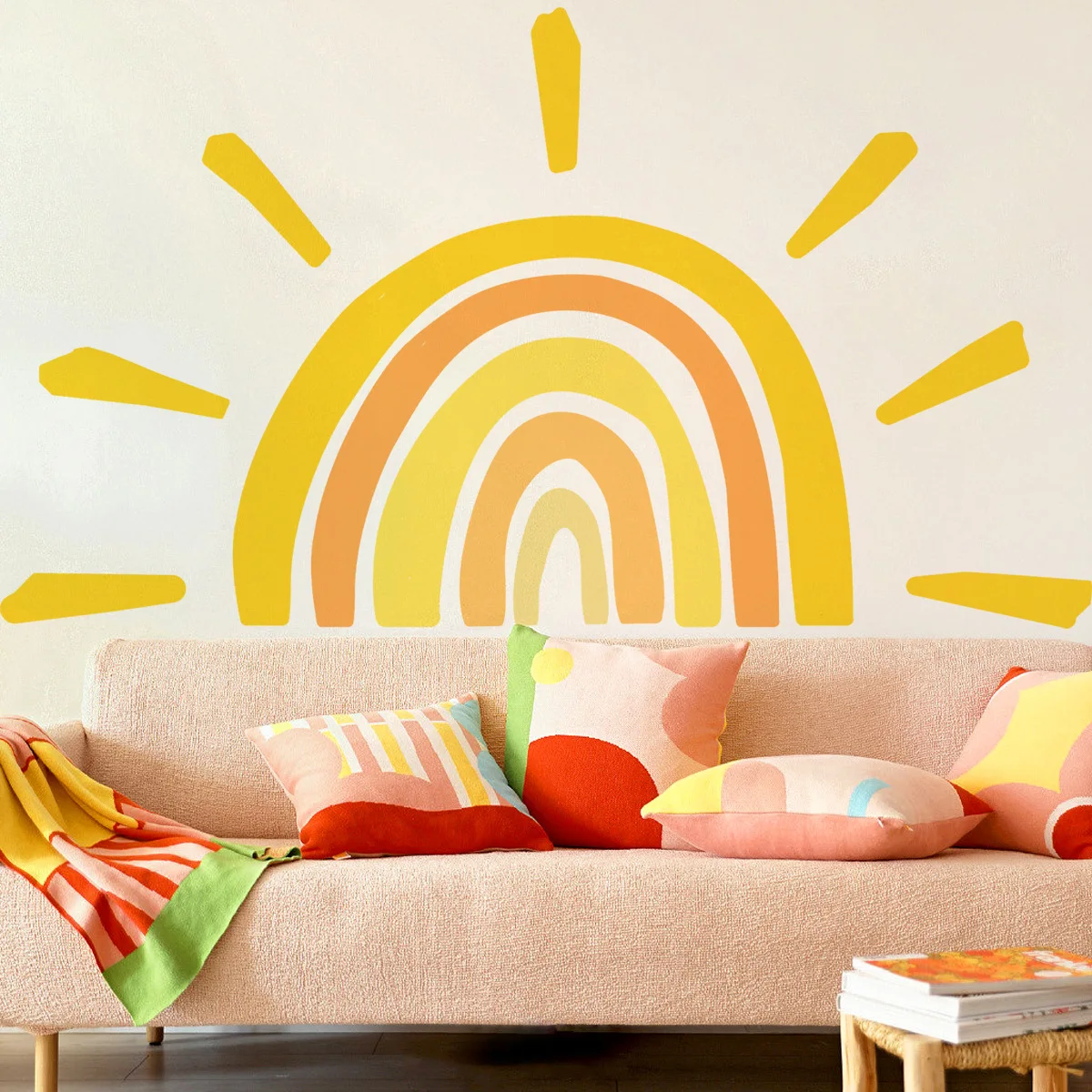 Boho Rainbow Sun Wall Sticker DIY Removable Self-adhesive Sunshine Decals Kindergarten Nursery Baby Kids Room Decor Vinyl Murals
Boho Rainbow Sun Wall Sticker DIY Removable Self-adhesive Sunshine Decals Kindergarten Nursery Baby Kids Room Decor Vinyl Murals