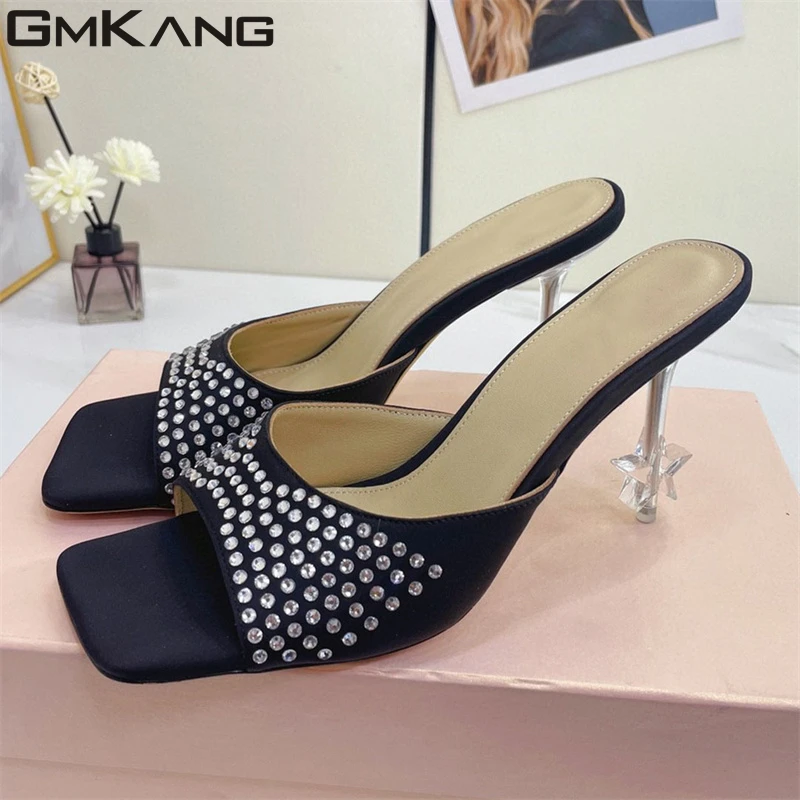 Summer Shoes Women High Heels Crystal Women's High Heeled Sandals Satin PVC Women's Slippers
Summer Shoes Women High Heels Crystal Women's High Heeled Sandals Satin PVC Women's Slippers