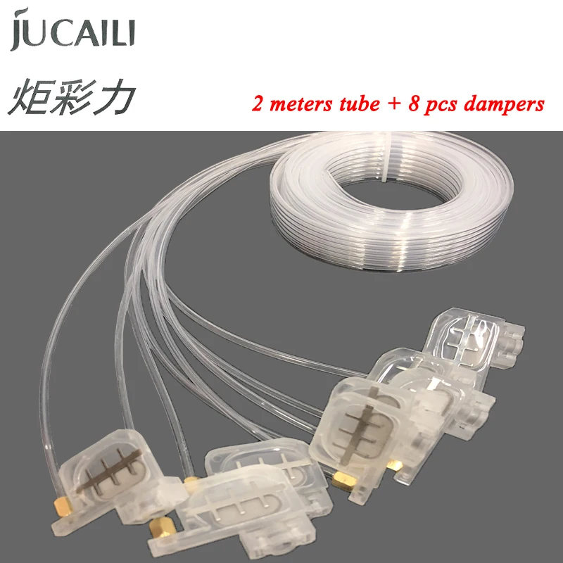 JCL 8pcs Damper with 8 Colors 2M Tube for Eco Solvent Ink for Epson R1800 R1900 DX4 DX5 Printer Ink Dumper Filter
JCL 8pcs Damper with 8 Colors 2M Tube for Eco Solvent Ink for Epson R1800 R1900 DX4 DX5 Printer Ink Dumper Filter