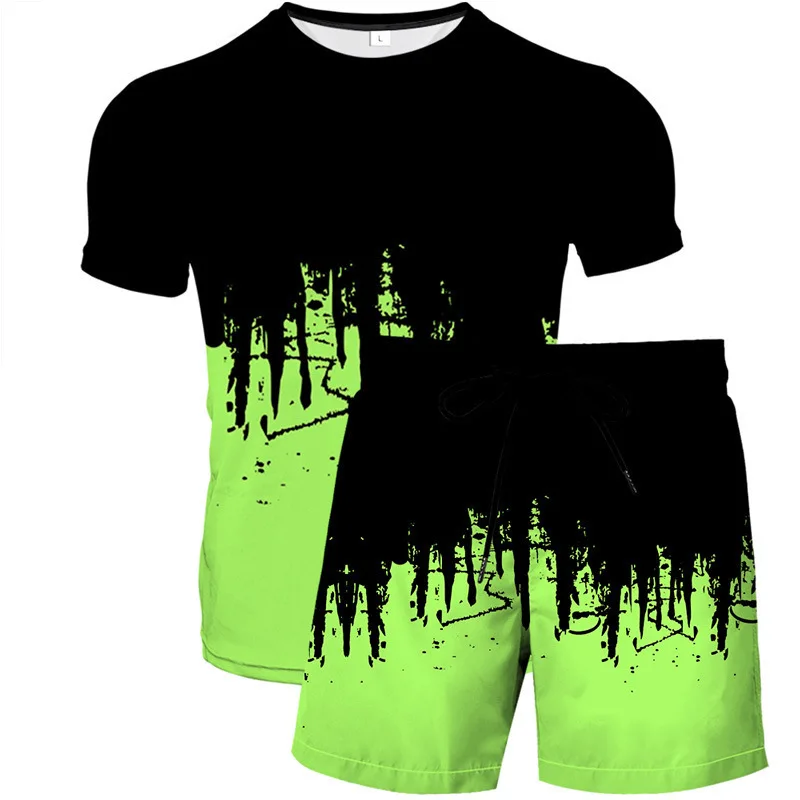 2022 Summer Hot Sale 3D Digital Printing Short Sleeve Shorts Two-Piece Abstract Painted T-Shirt Set Men and Women Casual Trend
2022 Summer Hot Sale 3D Digital Printing Short Sleeve Shorts Two-Piece Abstract Painted T-Shirt Set Men and Women Casual Trend