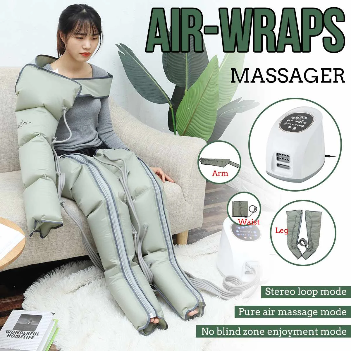 Массажер компрессионный для ног, 220 В, 4 воздушных камеры
Массажер компрессионный для ног, 220 В, 4 воздушных камеры