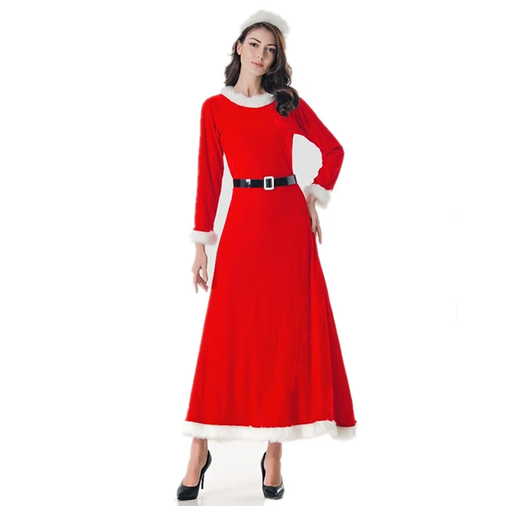 Christmas Holiday Party Dress Red Santa Cosplay Costumes Faux Fur Collar Fancy Rockabilly Women Winter Long Dresses
Christmas Holiday Party Dress Red Santa Cosplay Costumes Faux Fur Collar Fancy Rockabilly Women Winter Long Dresses