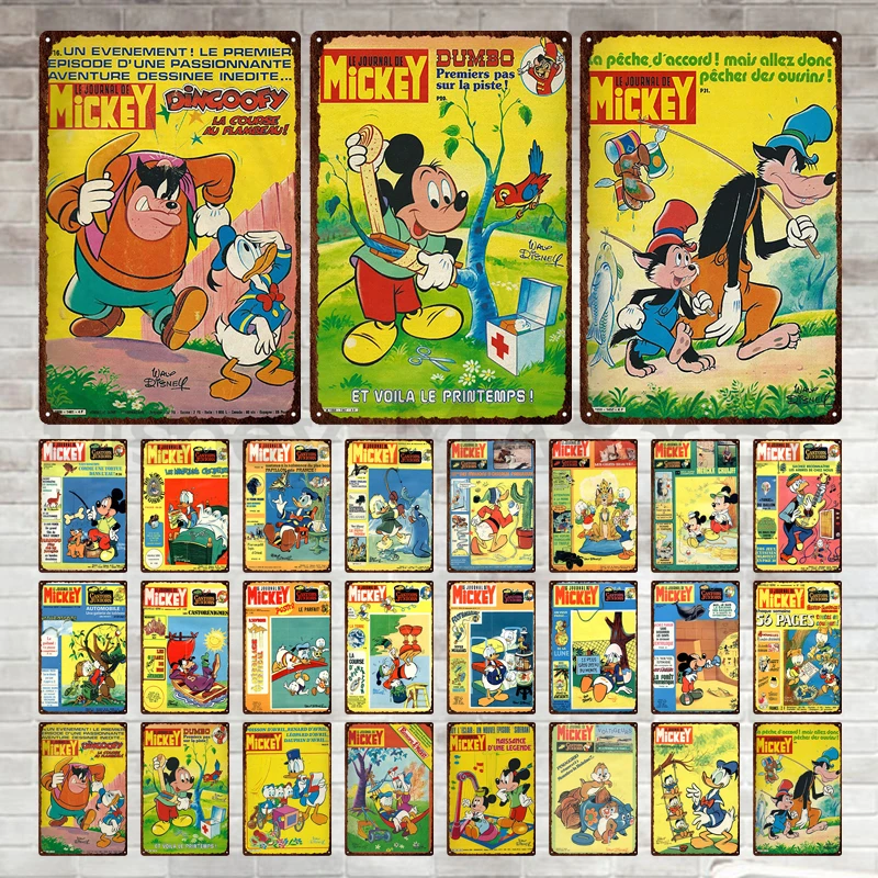 Disney Journal Metal Poster Tin Sign Mickey and Minnie Tin Plaque Metal Sign Vintage Style Wall Stickers for Man Cave Club Decor
Disney Journal Metal Poster Tin Sign Mickey and Minnie Tin Plaque Metal Sign Vintage Style Wall Stickers for Man Cave Club Decor