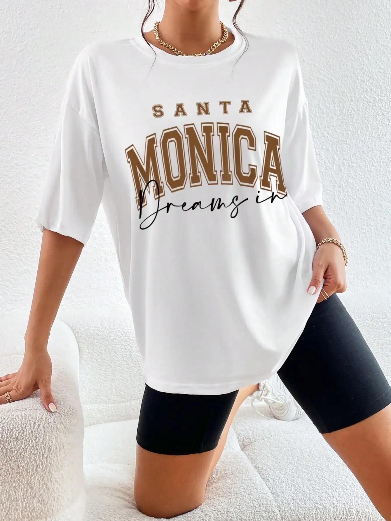 Santa Monica Dreams In Cotton Print T-Shirts Niche Hip Hop Tee Top Round Neck Creativity T-Shirts Summer Sport Streett-Shirts
Santa Monica Dreams In Cotton Print T-Shirts Niche Hip Hop Tee Top Round Neck Creativity T-Shirts Summer Sport Streett-Shirts