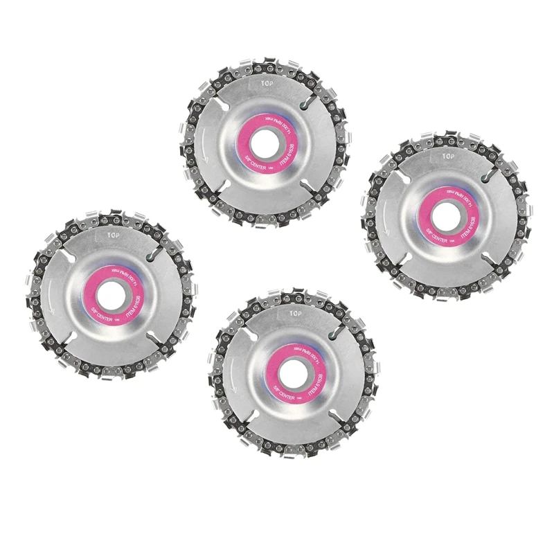 4 Pcs Wood Carving Disc Grinder Chain Disc 4 Inch Saw Blade Cutting Tools For 4 Inch/4-1/2 Inch Angle Grinder 22 Teeth
4 Pcs Wood Carving Disc Grinder Chain Disc 4 Inch Saw Blade Cutting Tools For 4 Inch/4-1/2 Inch Angle Grinder 22 Teeth