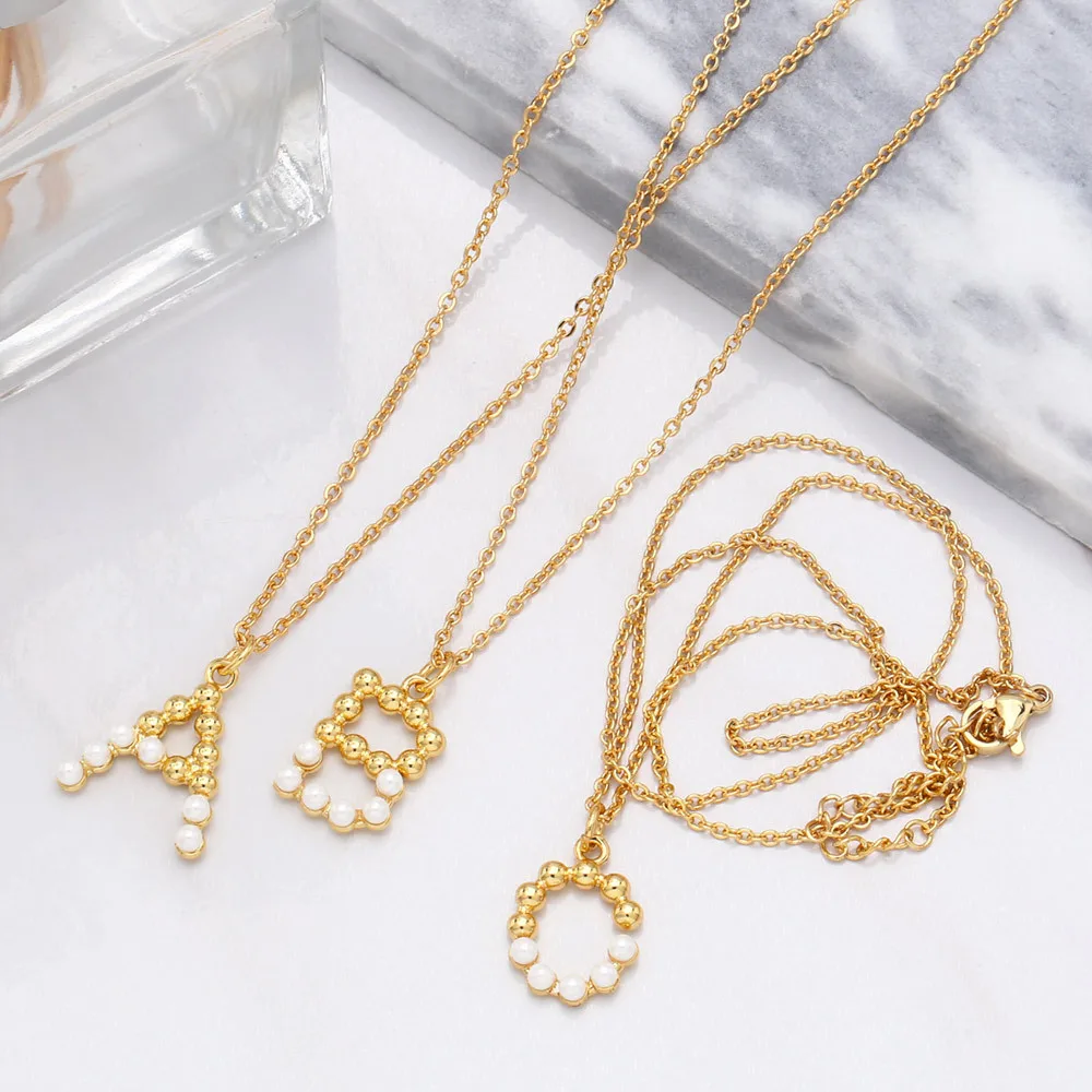 INS Fashion Imitation Pearl Hollow Letter Alphabet Pendant Necklace Women Number Necklace Jewelry Christmas Gift Party
INS Fashion Imitation Pearl Hollow Letter Alphabet Pendant Necklace Women Number Necklace Jewelry Christmas Gift Party