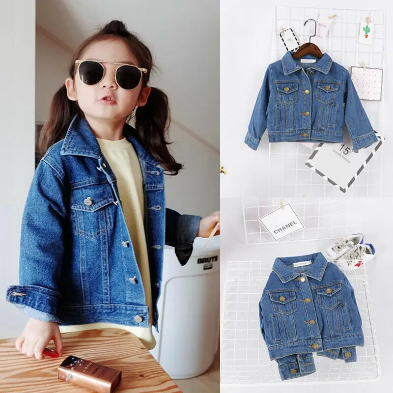 Baby Girls Blue Denim Coat Long Sleeve Jacket 1-6Y Toddler Kids Children Spring Fall Casual Outwear Tops Outfits
Baby Girls Blue Denim Coat Long Sleeve Jacket 1-6Y Toddler Kids Children Spring Fall Casual Outwear Tops Outfits