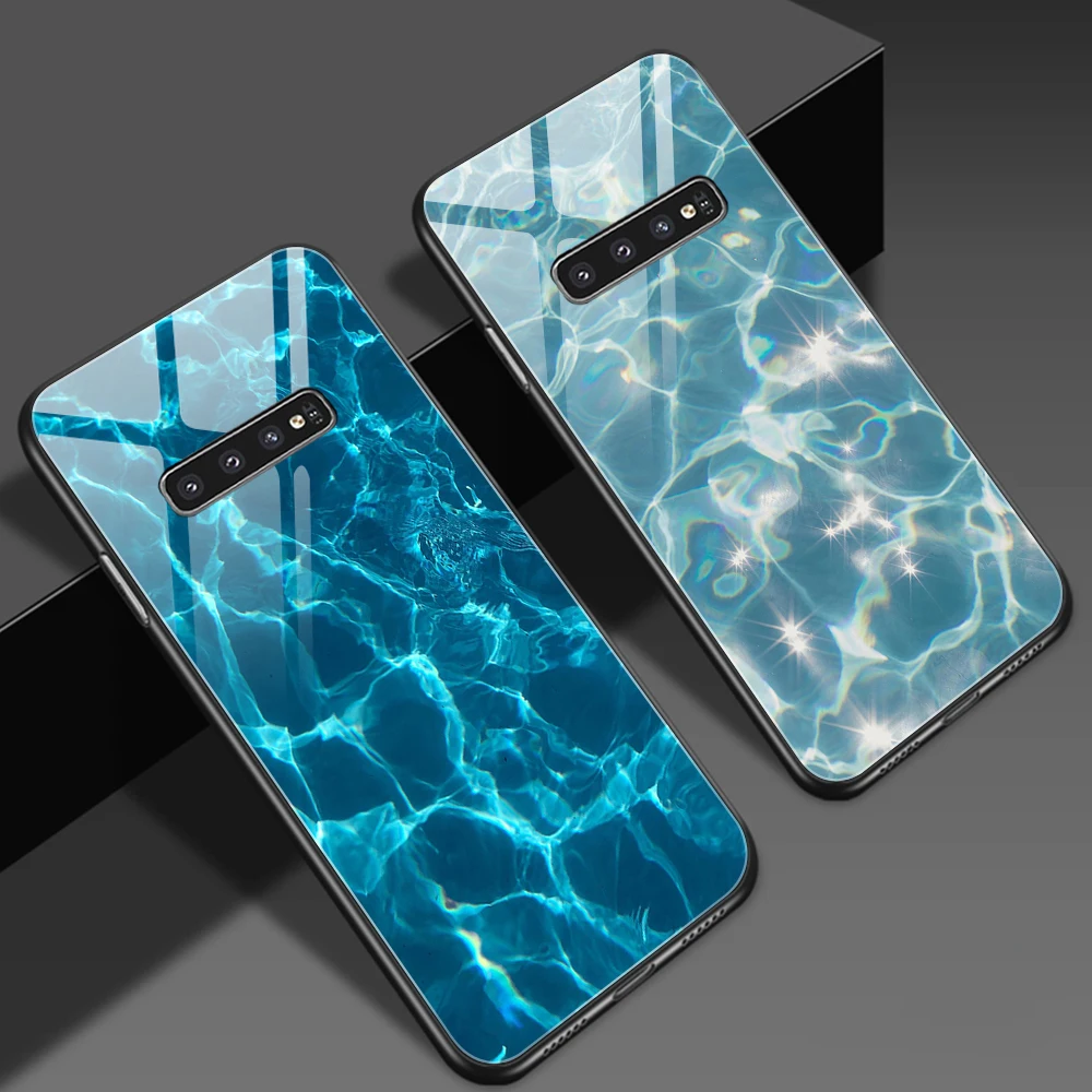 

Glass Case for Samsung Galaxy A51 A71 A50 A70 A42 A40S A52 M40S A72 J7 J5 J2 Prime M51 M31 M20 M30 Seaside Scenery Cover Fundas