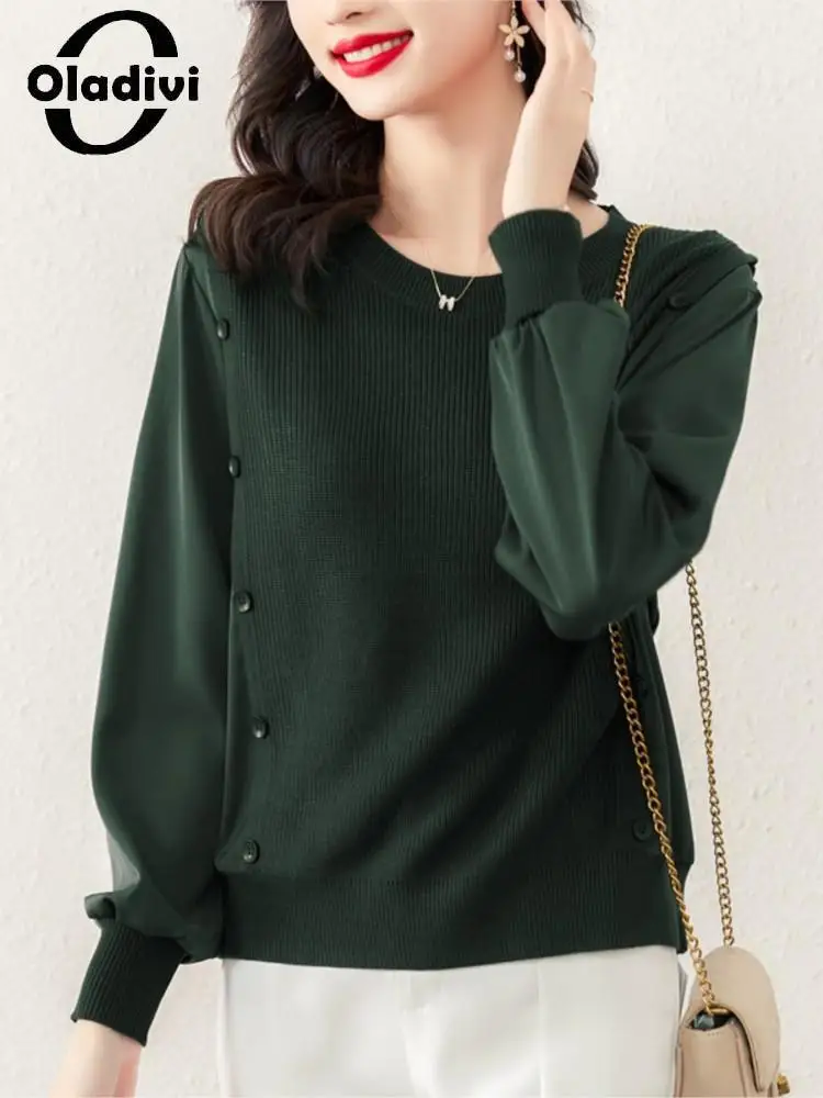 Oladivi Large Size Women Long Sleeve Knitted Pullovers Spring Autumn New Sweaters Casual Loose Knitwears Oversized Clothing 9333
Oladivi Large Size Women Long Sleeve Knitted Pullovers Spring Autumn New Sweaters Casual Loose Knitwears Oversized Clothing 9333