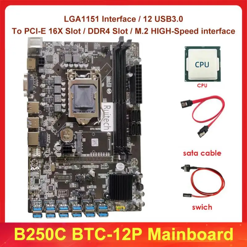 Материнская плата B250C для майнинга BTC + процессор G3930 + вентилятор + DDR4 4 Гб 2666 МГц ОЗУ + 128G SSD + кабель SATA 12 * PCIE в разъем для графической карты USB3.0
Материнская плата B250C для майнинга BTC + процессор G3930 + вентилятор + DDR4 4 Гб 2666 МГц ОЗУ + 128G SSD + кабель SATA 12 * PCIE в разъем для графической карты USB3.0
