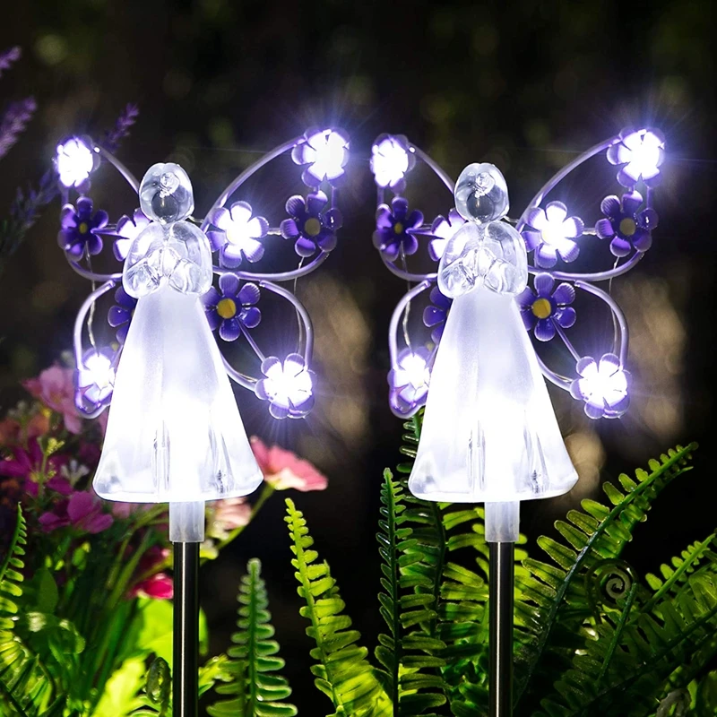 Solar Garden Stake Light 2 Pack Angel Solar Light Outdoor Solar Landscape Pathway Light For Garden Yard Lawn Patio Cemetery
Solar Garden Stake Light 2 Pack Angel Solar Light Outdoor Solar Landscape Pathway Light For Garden Yard Lawn Patio Cemetery