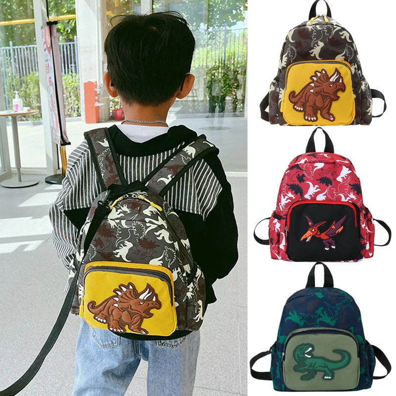 

Детские рюкзаки с мультипликационным динозавром, вместительные школьные ранцы для детского сада, сумка для защиты от потери, школьные ранцы для мальчиков, Регулируемый Детский рюкзак