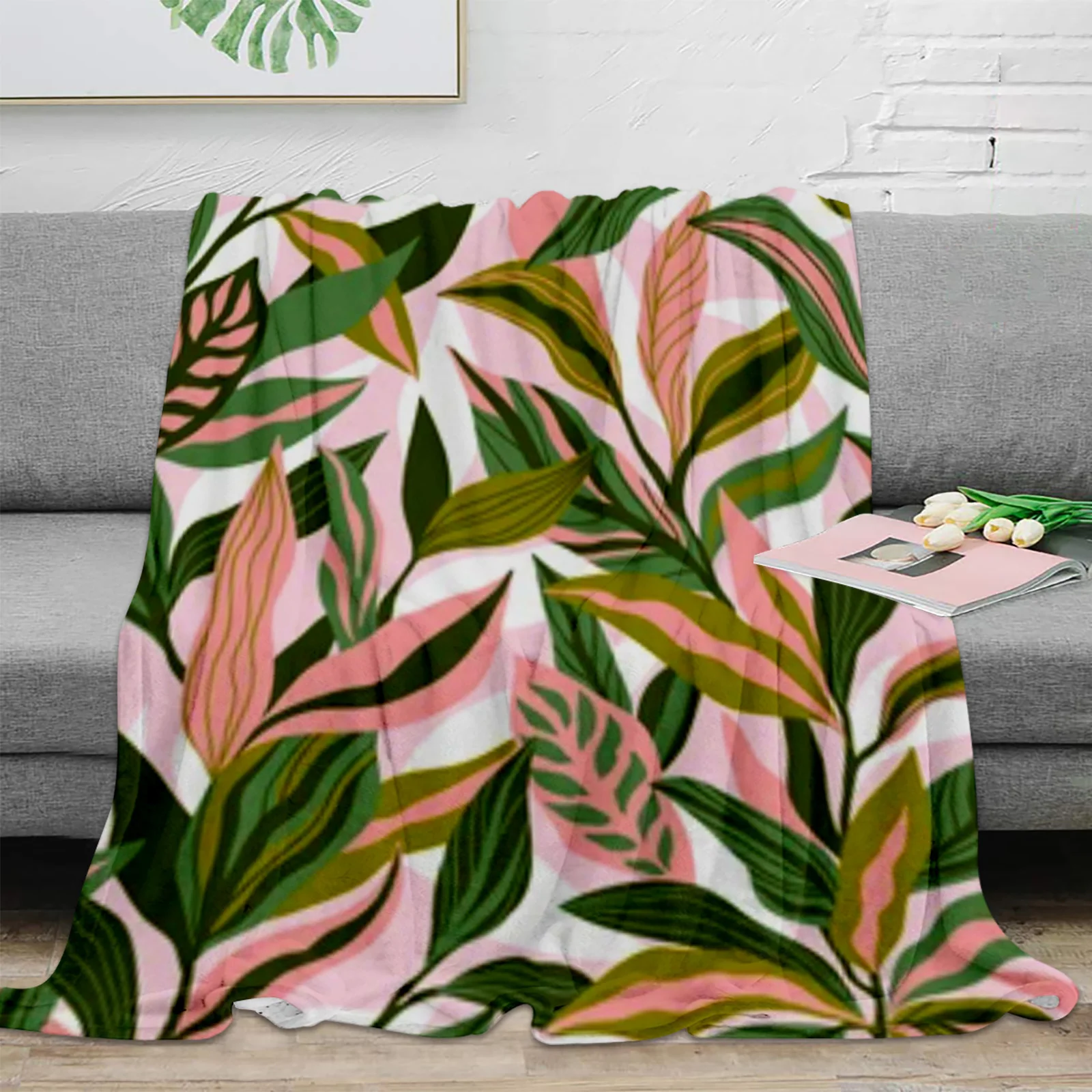 Tropical Leaves Throw Blanket For Sofa Bed Bedroom Bedspread Soft Microfiber Flannel Throw Blanket For Kids Gifts
Tropical Leaves Throw Blanket For Sofa Bed Bedroom Bedspread Soft Microfiber Flannel Throw Blanket For Kids Gifts