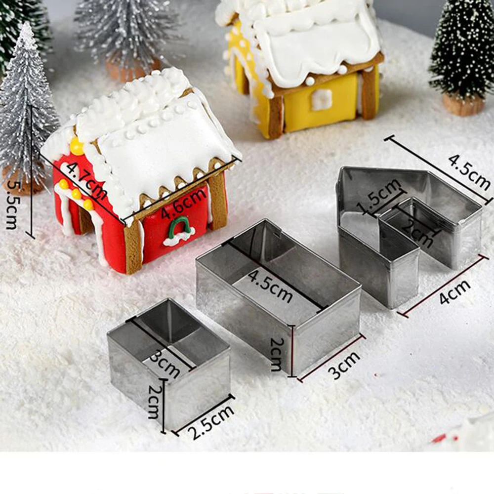 3Pcs 3D Mini House Christmas Scenery Cookie Cutter Set Cookie Biscuit Mold Steel Gingerbread House Fondant Cutter Baking Tool
3Pcs 3D Mini House Christmas Scenery Cookie Cutter Set Cookie Biscuit Mold Steel Gingerbread House Fondant Cutter Baking Tool