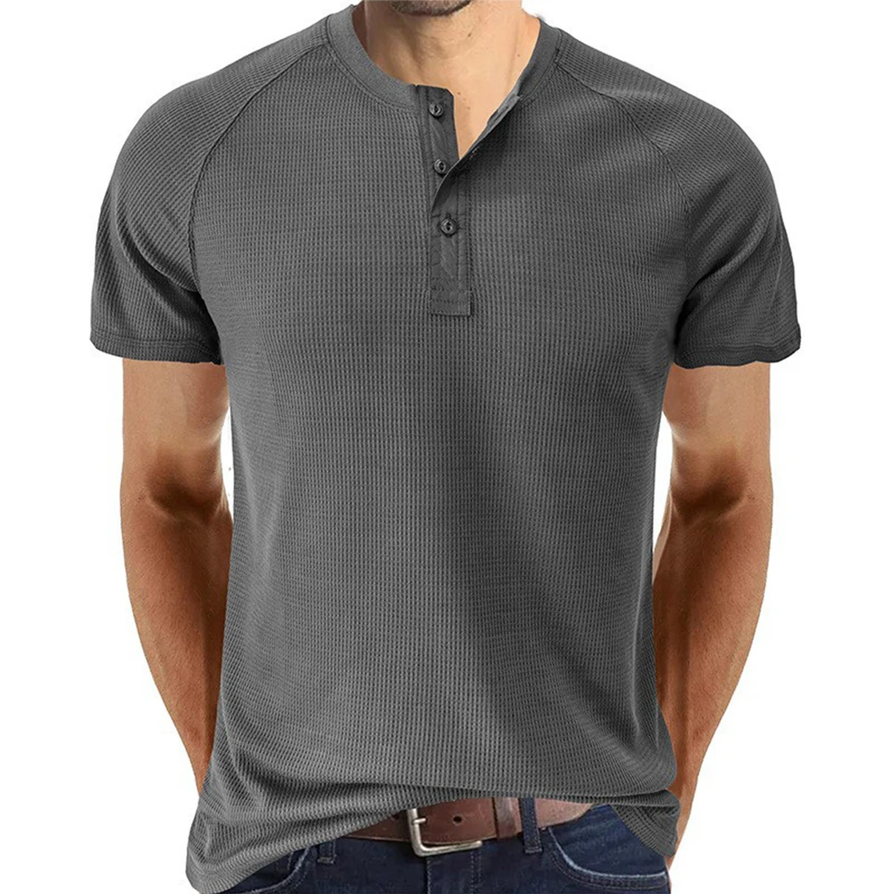 Мужская футболка Henley с коротким рукавом Повседневная футболка на пуговицах с V-образным вырезом Футболка пуловер Блузка
Мужская футболка Henley с коротким рукавом Повседневная футболка на пуговицах с V-образным вырезом Футболка пуловер Блузка