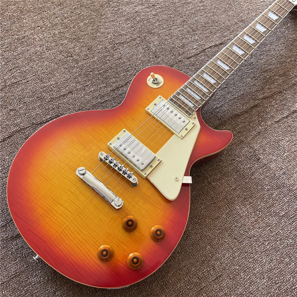 New arrival custom electric guitar in cherry burst color with chrome hardware and red back , fast shipping gutiarra
New arrival custom electric guitar in cherry burst color with chrome hardware and red back , fast shipping gutiarra