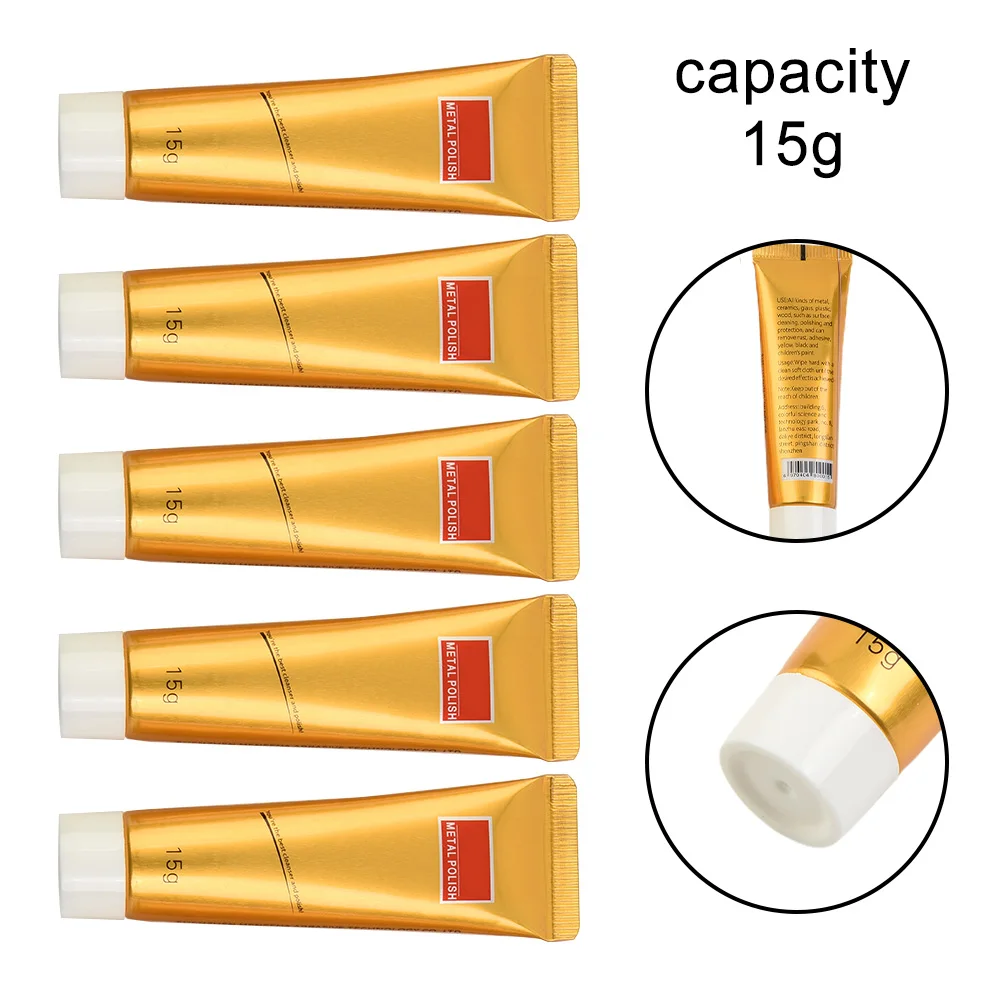 5pcs 15g Metal Polishing Cream Multifunctional Cleaning Cream Rust Remover Ceramics Wood Home Power Air Tool Accessories
5pcs 15g Metal Polishing Cream Multifunctional Cleaning Cream Rust Remover Ceramics Wood Home Power Air Tool Accessories